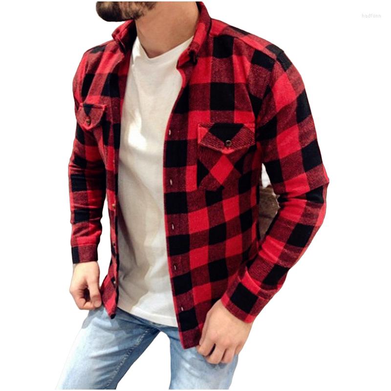 

Men's T Shirts 2023 Long Sleeve Plaid For Men Casual Sport Streetwear Clothes Hawaiian Fashion Classical Elegant Cotton Men's Shirt, Red