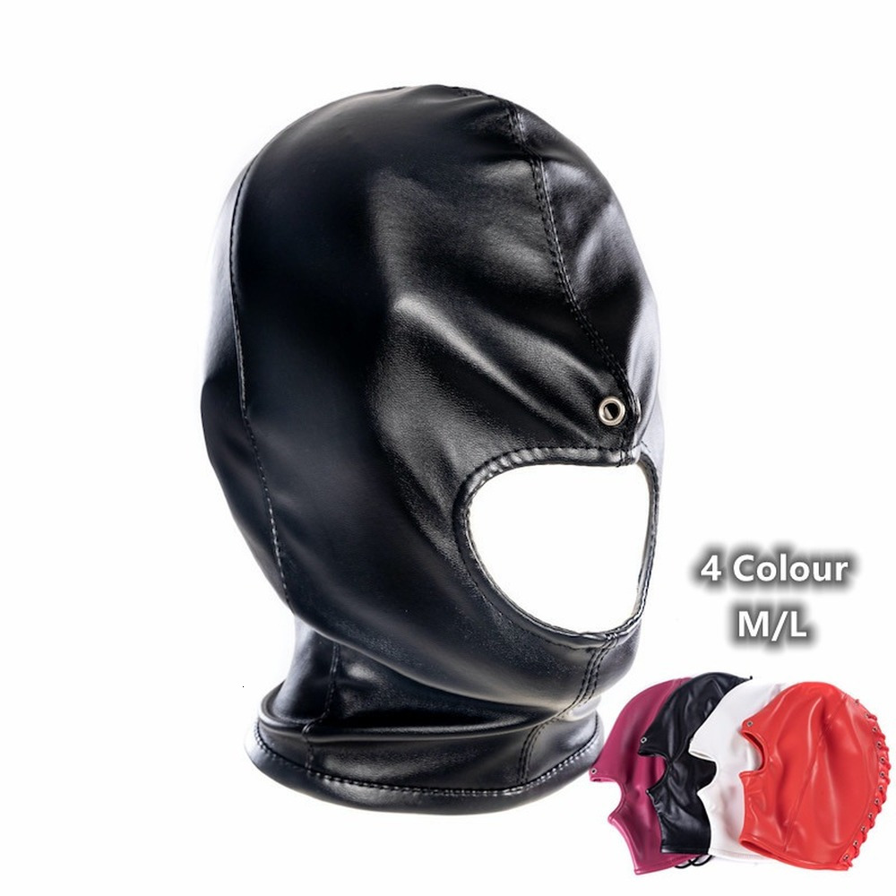 

Adult Toys Open Mouth Slave Sex Party Mask for Women Men SM Leather Hood Blindfold Head Harness Mask Bdsm Bondage Fetish Erotic Tool Adult 230413