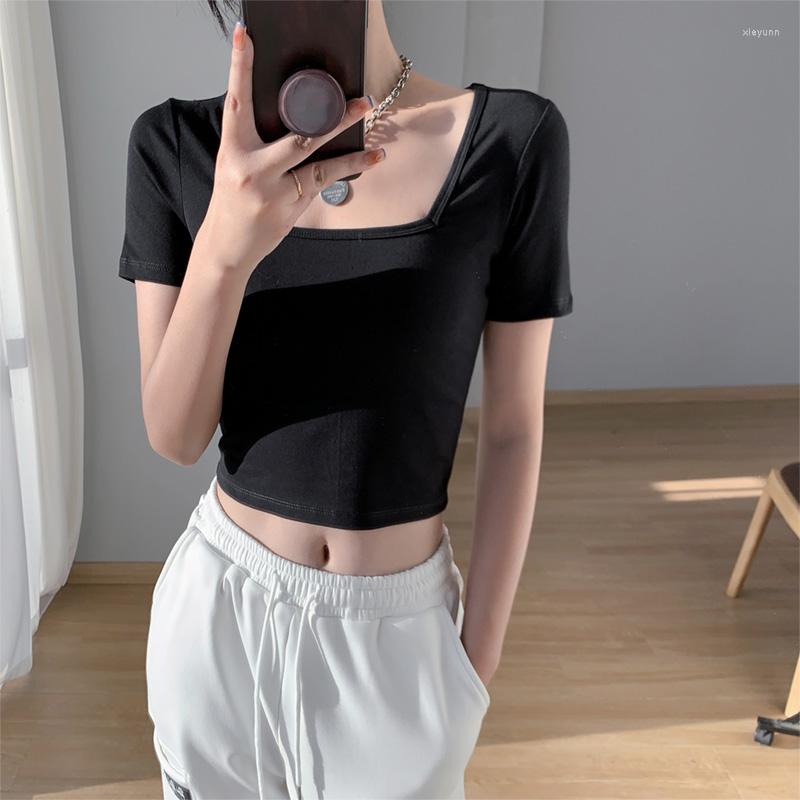 

Women's T Shirts Womens Summer Ladies's T-shirts Crop Tops Jersey Zmtgl087, Black