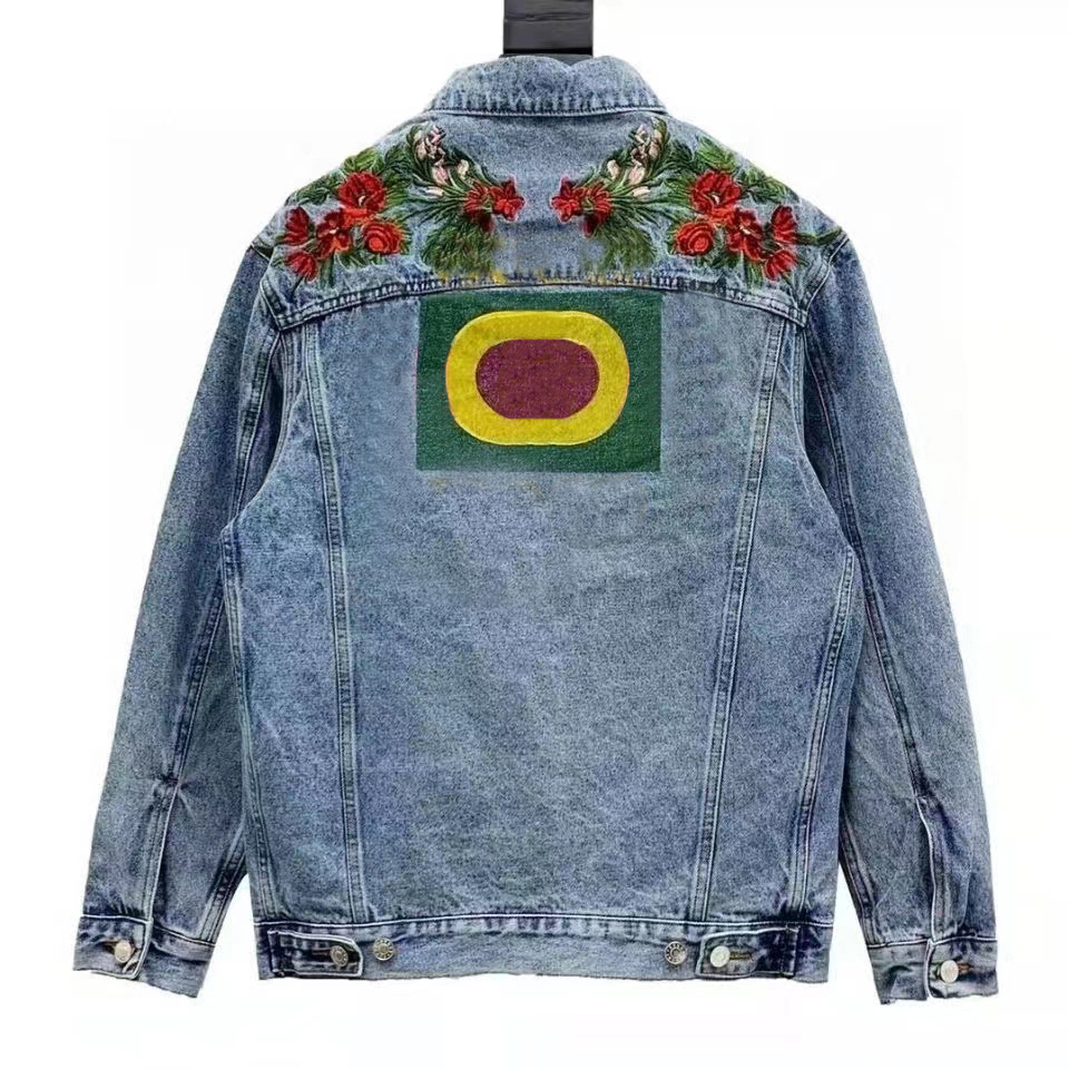 

Womens Designer Denim Jackets Coat Spring Autumn Long Sleeve Jean Jacket Denim Blue Street Style Jackets C132, Blue tops