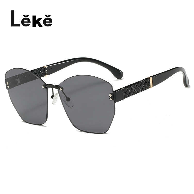 

New Women's HD Sunglasses Fashion Frameless Sunglasses Fashion Polarized Mirror