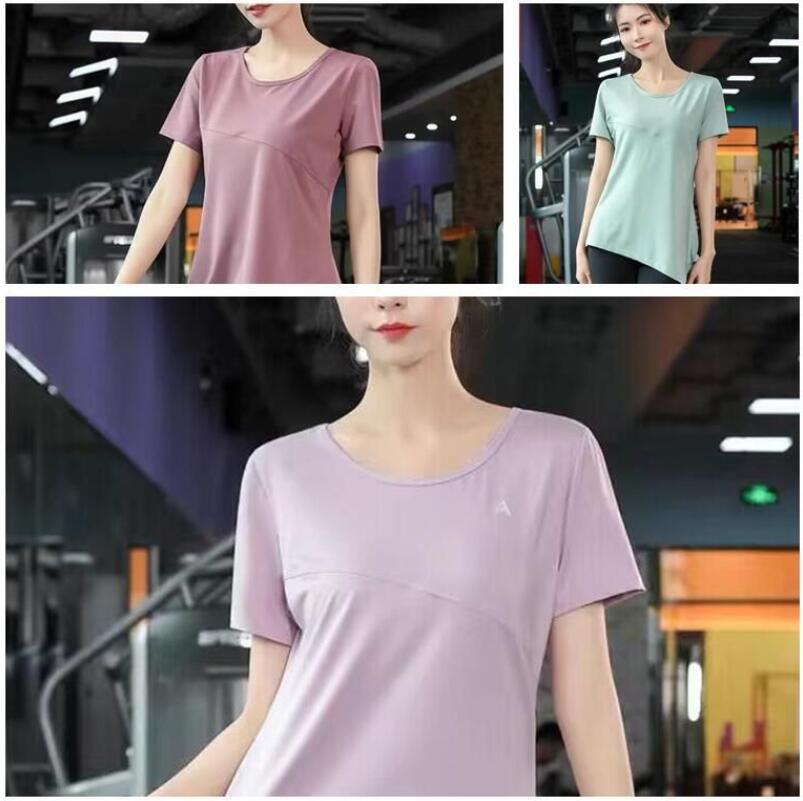 

Oversized sports t-shirt for women, loose summer running, 200kg training, quick drying, fitness suit, chubby mm short sleeved yoga suit top