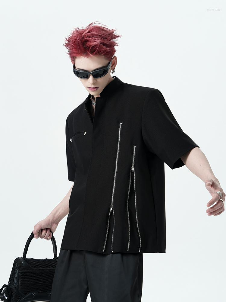 

Men's Casual Shirts B03693 Fashion Men's 2023 Runway Luxury European Design Party Style Clothing, Picture shown