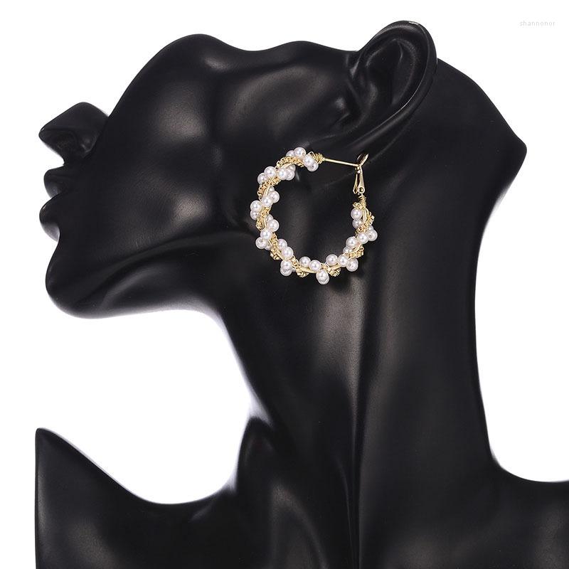 

Stud Earrings Lnngy Natural Freshwater Pearl Hoop For Women 14K Gold Filled 4.5-5mm White Drop Charms Ear Gift