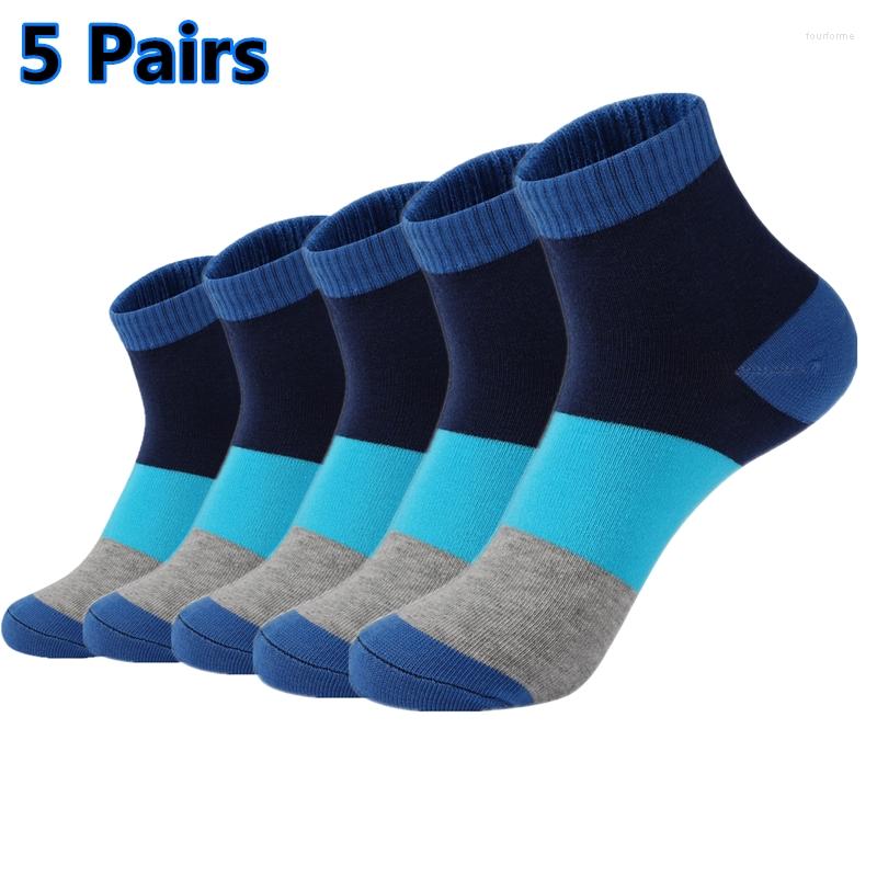 

Men's Socks 5Pairs Men's Colored Breathable Cotton Sports Suitable For All Seasons Deodorant Business Casual, Light blue 5 pairs
