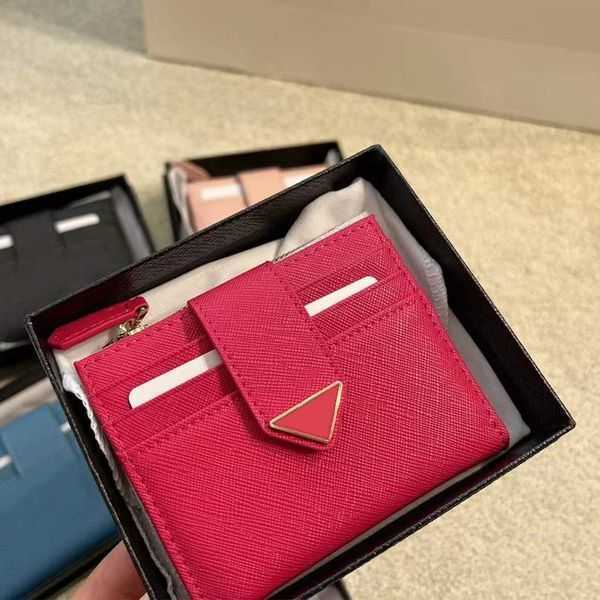 

Prade triangle wallet men women short wallet card holder purse wallets coin purses zipper pouch genuine cowhide leather mini clutch
