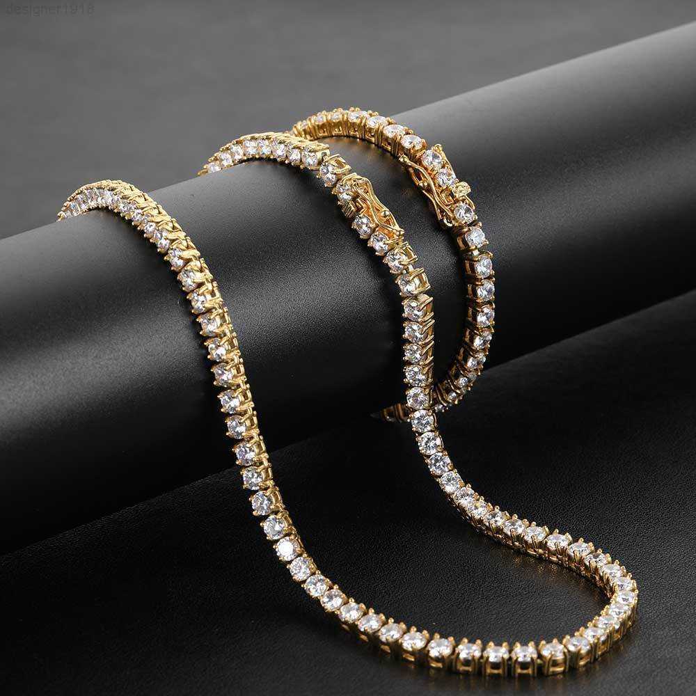 

Hip Hop Jewelry 4mm Stainless Steel Tennis Chain for Men Women Vvs Moissanite Necklace