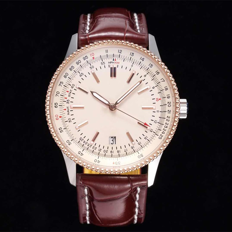 

Watch Mens Watch 41mm Mechanical movement Watches For Men Business WristWatch Stainless Steel Rubber Strap Waterproof WristWatches Montre De Luxe, Color1