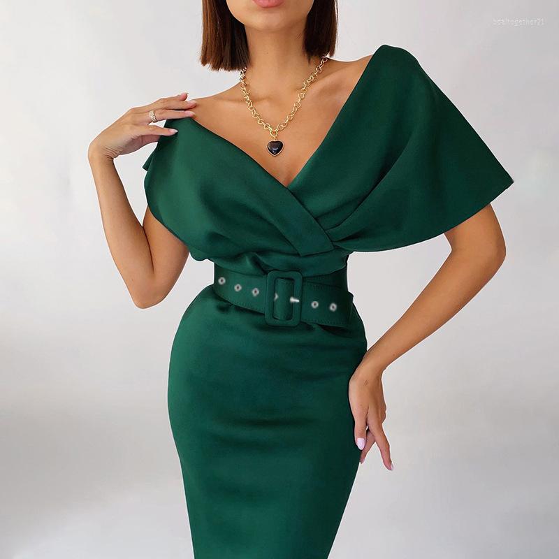 

Party Dresses Evening Women Spring Summer Clothes Elegant Temperament Bare Shoulder Long Dress Sexy Club Vestido, Rd