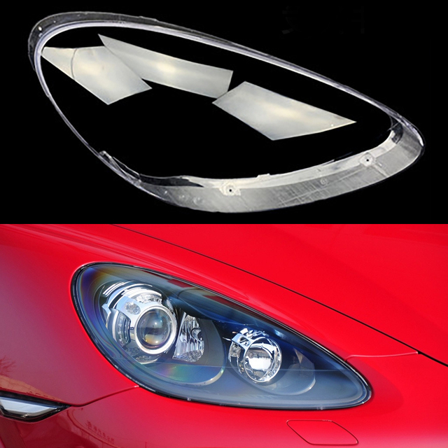 

Car Front Headlamp Caps For Porsche Cayenne 2011 2012 2013 2014 Glass Headlight Cover Auto Transparent Lampshade Lamp Lens Shell