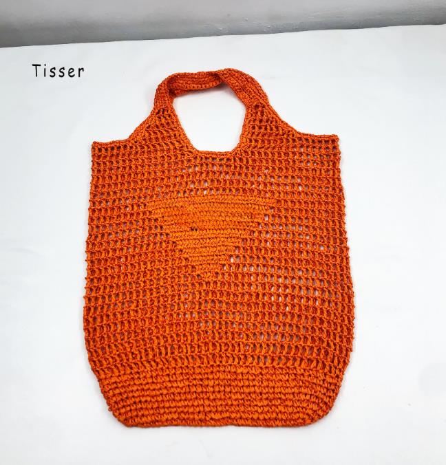 

Summer New Woven Bag Fashion Crochet Handbag Large Capacity Photo Vacation Shopping Bag Straw Bags, Aspic