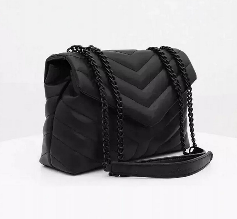 

2023 Luxury handbag Shoulder bag brand Y-shaped designer seam leather ladies metal Chain high quality Beach bag jaquemus bags, Box