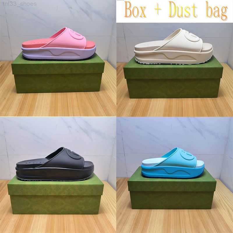 

Luxury Designer Men Slippers Women Wedge Platform 55mm Thick Sole Slides Summer Lady Fashion Rubber Gear Bottoms Heels Sandal Beach Casual Shoes Size 35-45 With box, No. 3