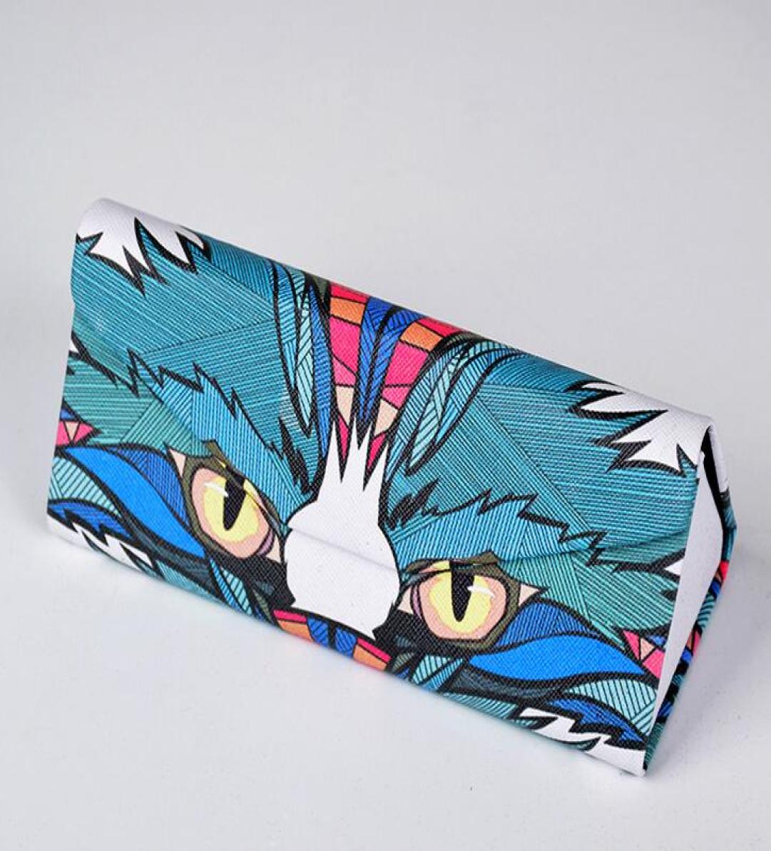

Fashion Fold Up Sunglasses Case Women Men Owl Animal Print Glasses Box Cartoon Design Eyeglasses Cases Eyewear Accessories 10pcsl3196078
