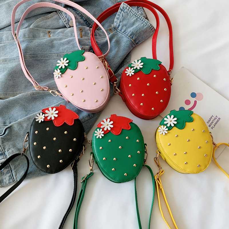 

Handbags Lovely Children s Mini Crossbody Bags Cute Strawberry Little Girls Coin Purse Shoulder Messenger Bag Fashion Princess 230412, Pblue