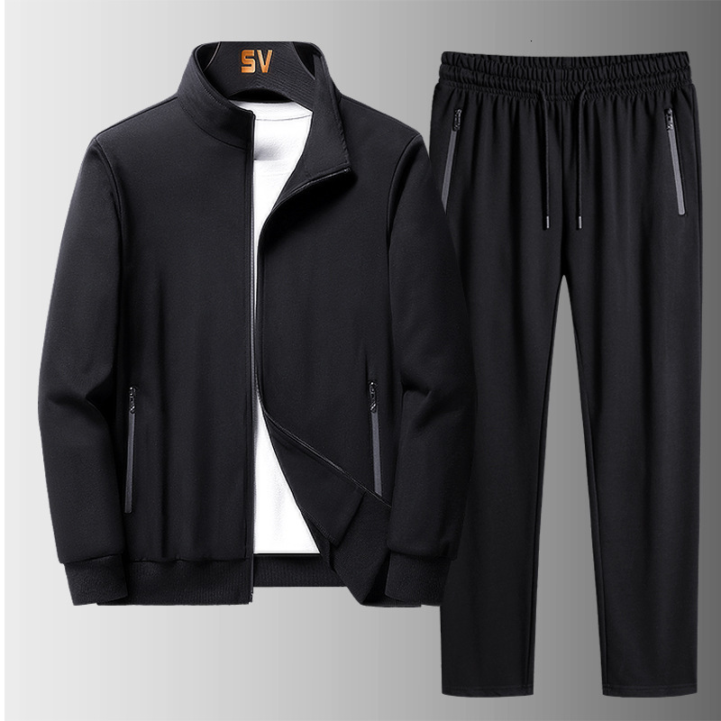 

Men's Tracksuits Tracksuit Men Sports Suit Men's Spring and Autumn Casual Middle-aged Men's Sportswear Two-piece Sets Plus Size 8XL 230413, Dark blue