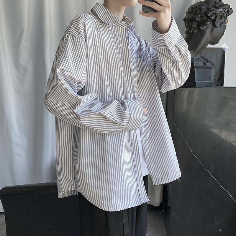 

Men's Casual Shirts Striped Shirt Men's Spring And Autumn Long-sleeved Couple Coat, Xwsb497-1