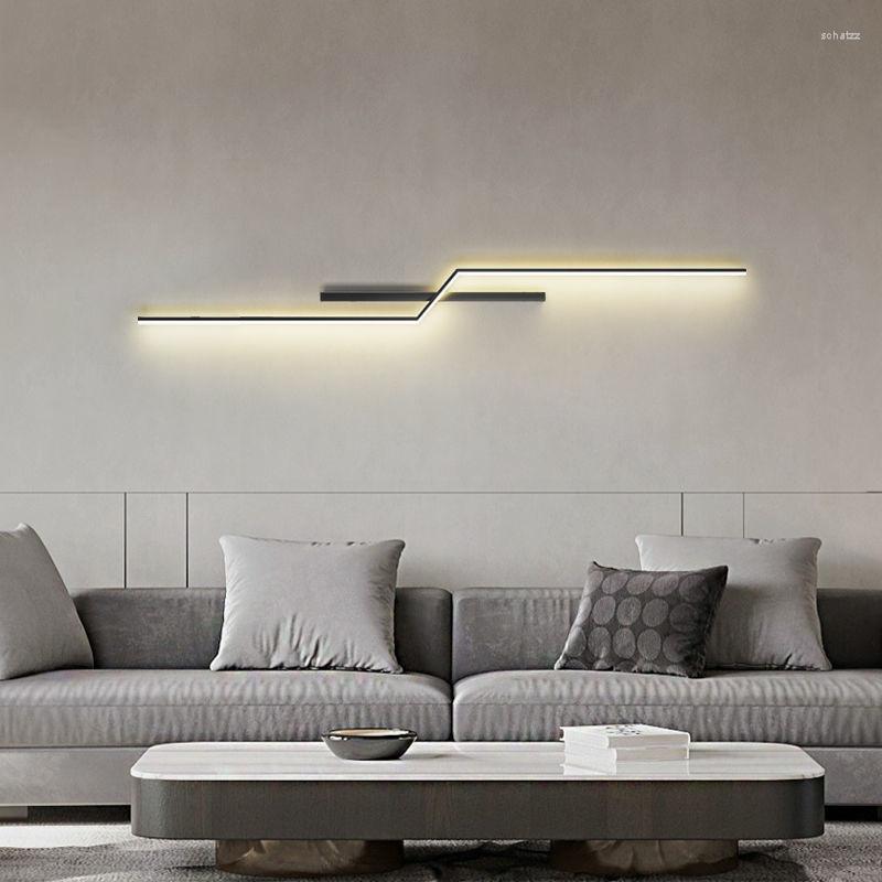 

Wall Lamp Modern Minimalist LED Lobby Sofa TV Bedside Background Light Backlight For Living Room Bedroom Bar Els Decoration
