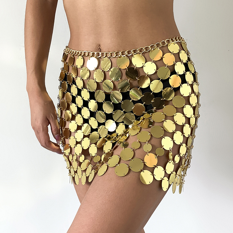 

Skirt Mini Shiny Sequins Metal Chain Patchwork Woman Hollow Out Transparent Fashion Elegant Solid Short Bottom 230413, Light purple
