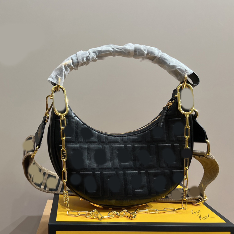 

Half Moon Bag Crossbody Luxury Designer Brand Fashion Shoulder Bags Handbags High Quality Women Letter Purse Phone bag Wallet Totes, Silver 24x19cm