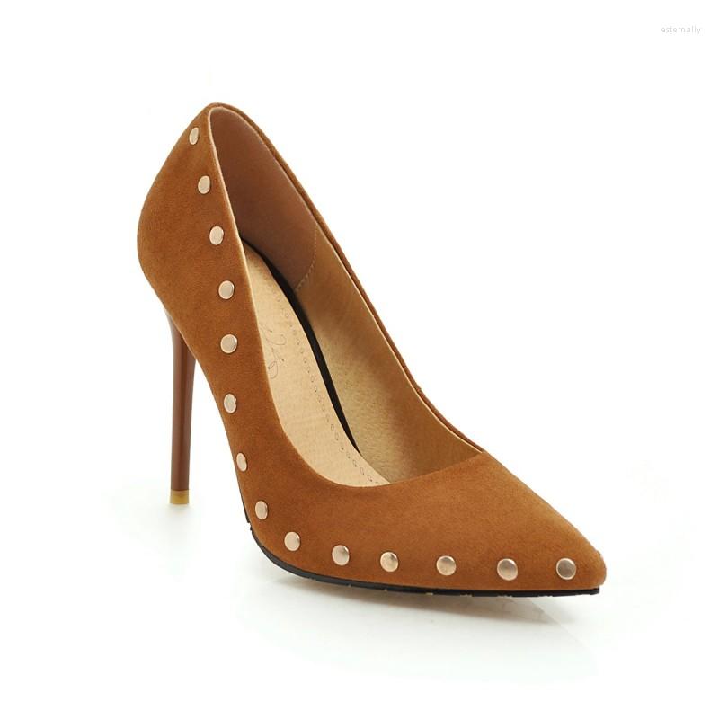 

Dress Shoes Oversize Large Size Big SizeHigh Heeled Single With Fashionable Decoration Ladies High Heels Women Woman Pumps, Black