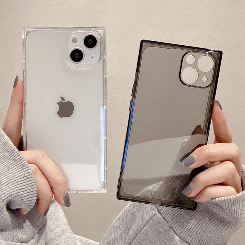 

For iPhone 14 13 12 11 Pro X XR XS Max 7 8 Plus Fashion Square Design Electroplated Matte Soft TPU For iPhone 12