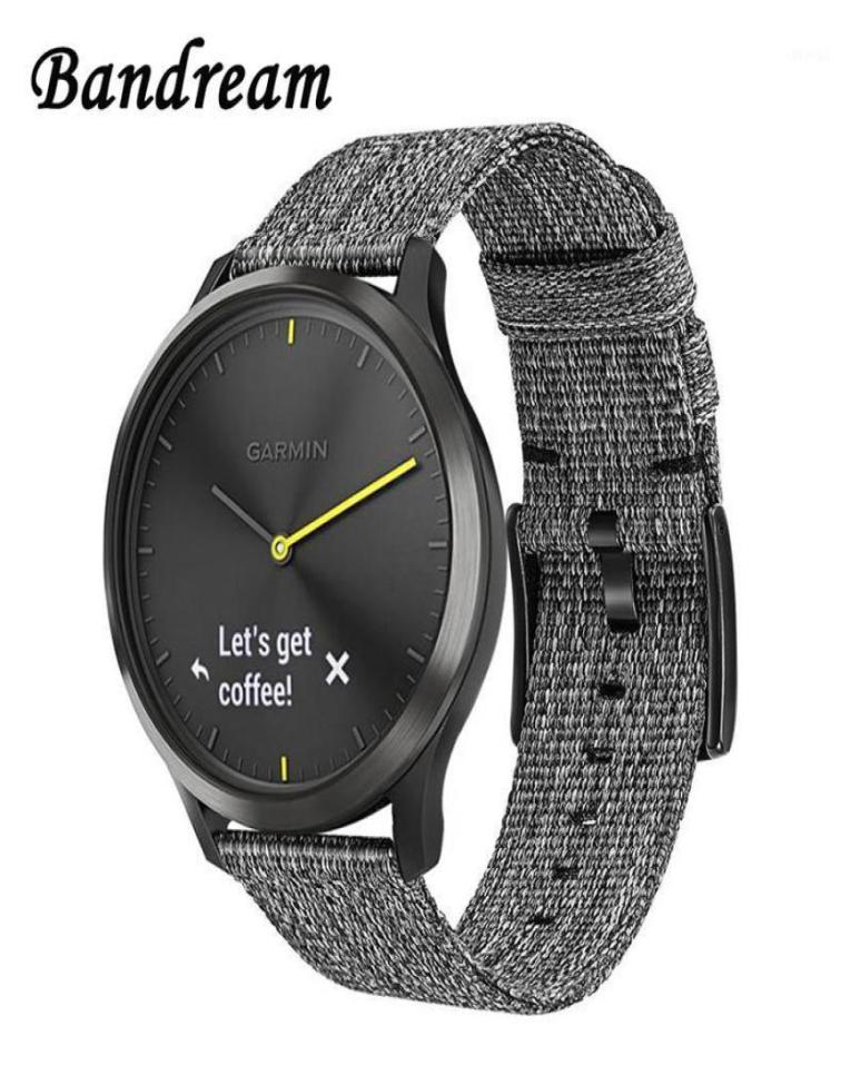 

Canvas Nylon Watchband for Garmin Vivoactive 4 4S Venu Luxe Style Vivomove 3 3S HR Quick Release Strap Watch Band15194364