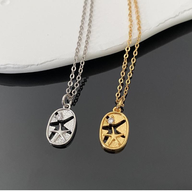 

Pendant Necklaces Niche Design European And American Fashion Starfish Lookong Necklace Personality Simple Choker