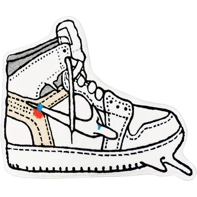 

Cute carpet designer sneakers luxury rugs for bedroom room decor cartoon non slip soft indoor doormat small area rug fluffy child nice looking absorbent JF001 E23, As the picture