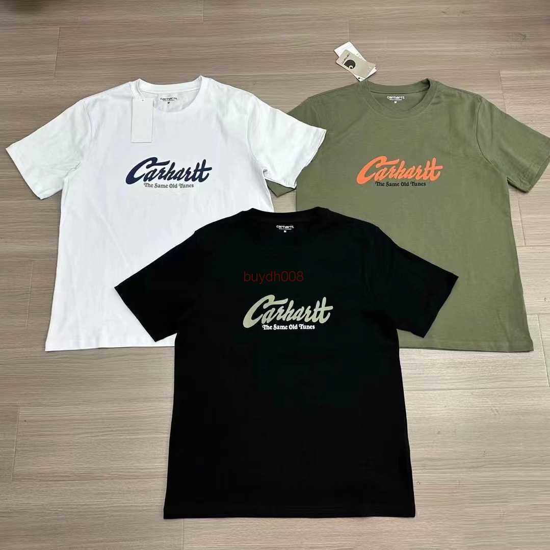 

Fxg8 2023 Men' and Women' Fashion t Shirt High Street Brand Carhart Wip Spring/summer Cartoon Letter Pattern Printed Round Neck Short Sleeve Unisex Megh, Navy