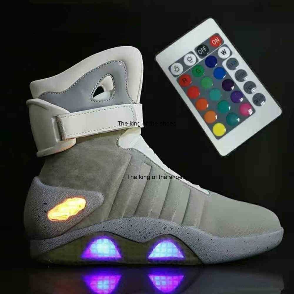 

7Ipupas Adult Usb Loading Led with Remote Control for Men and Women Winter Laarzen Back to the Future Shoes For Party, 11.5