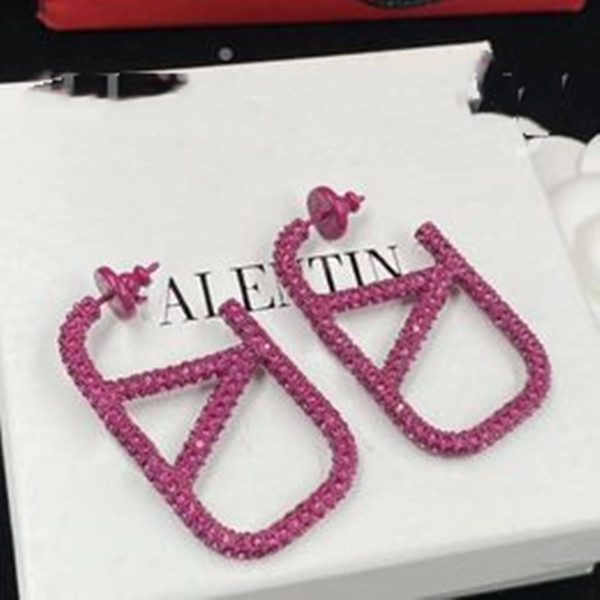 2023 earrings designer for women stud luxury gold heart shape pearl crystal gold double V letter 925s silver jewelry classic 36-image-854636755