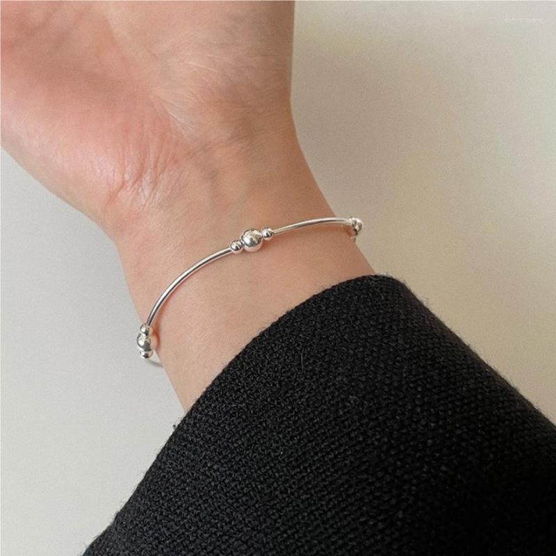 

Anklets SHANICE S925 Sterling Silver Ball Beads Geometric Thin Line Elasticity Bracelets Charms Statement Fine Jewelry