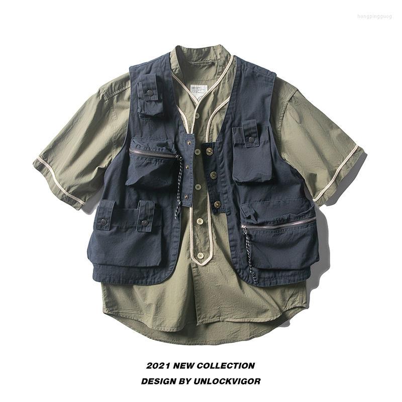 

Men' Jackets Summer Men' Casual Vest Breathable Loose Fashion Quick-drying Comfortable High-quality Sports, Blue