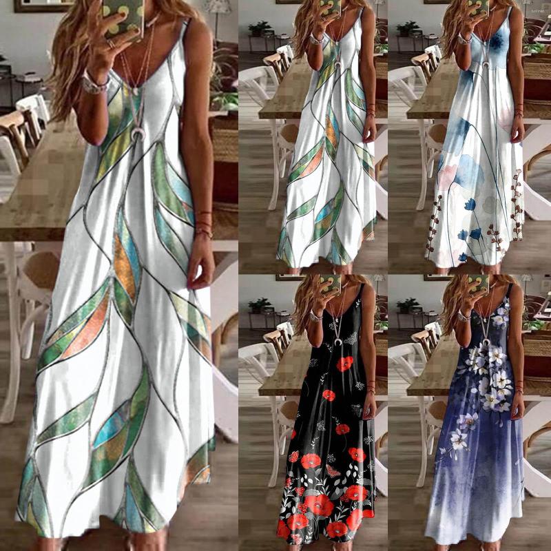 

Casual Dresses Maxi For Women Summer Sleeveless Boho Fashion Dress Shirt Long Sleeve Elastic Waist, Black