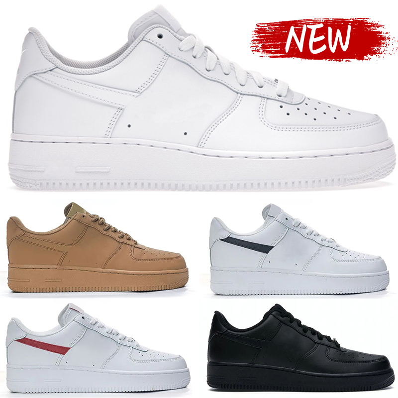 Chaussures de créateurs hommes Low 07 Sneakers décontractés Classic One Triple White Black University University Blé Blé Shadow Skeleton Sports e