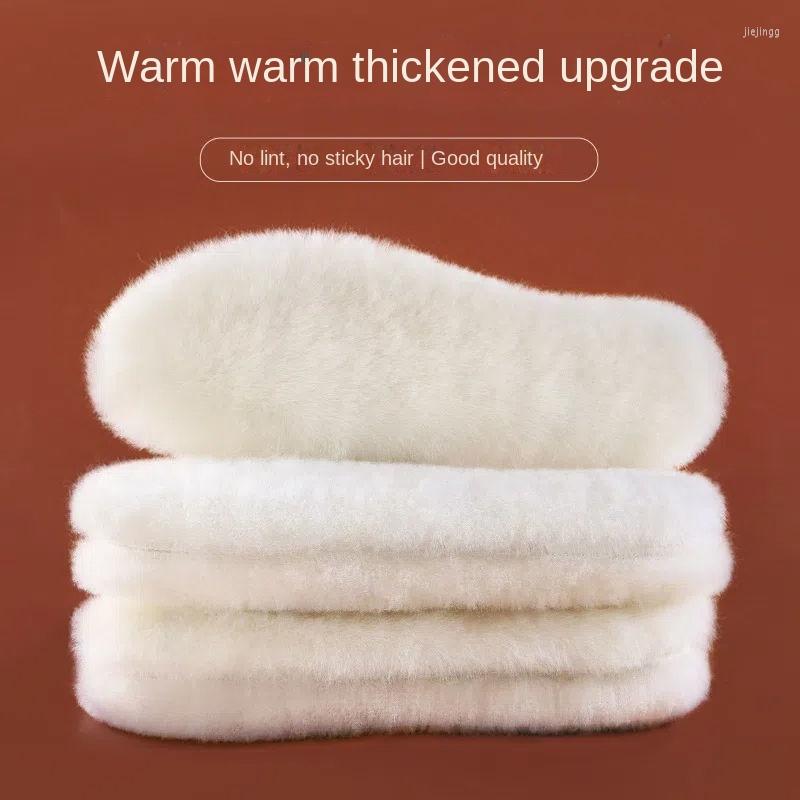 

Women Socks Natural Sheepskin Insoles Winter Real Fur Wool Men Warm Soft Thick Cashmere Snow Boots Shoe Pad, White