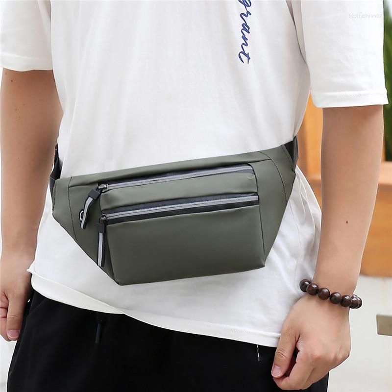 

Waist Bags Waterproof Man Bag Fashion Chest Pack Outdoor Sports Crossbody Casual Travel Male Belt Hip Packs Phone Purse, Black