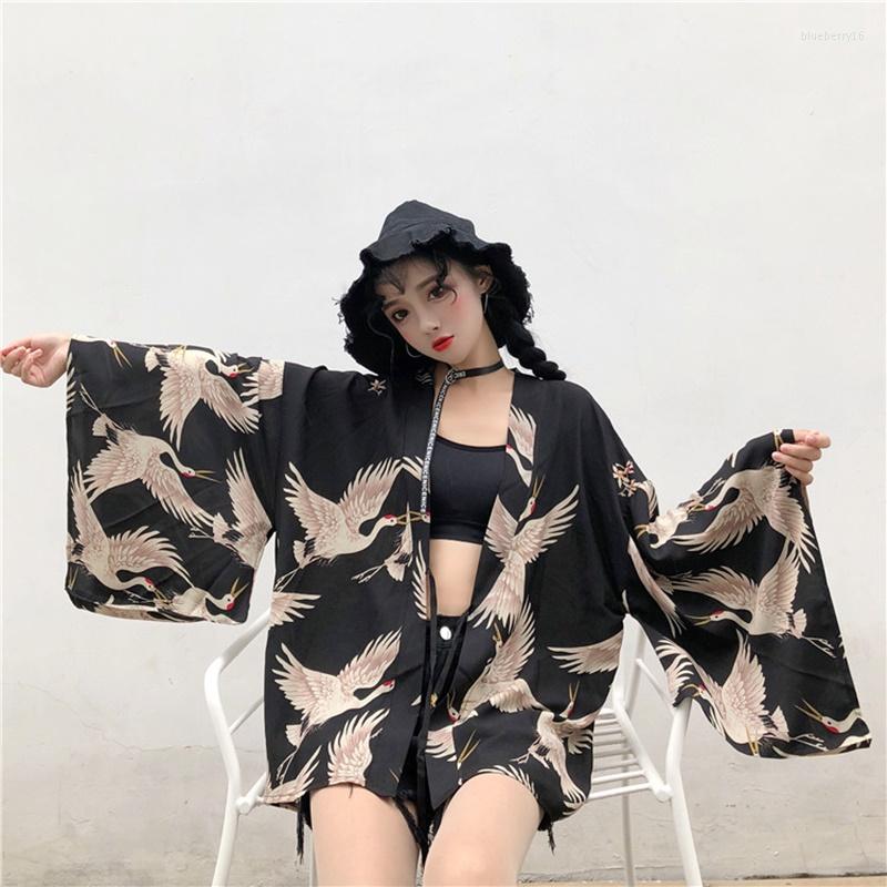 

Ethnic Clothing Yukata Female Kimono Cardigan Shirt Harajuku Kawaii Style Kimonos Woman 2023 Blouse Obi Haori Japanese Fashion Streetwear