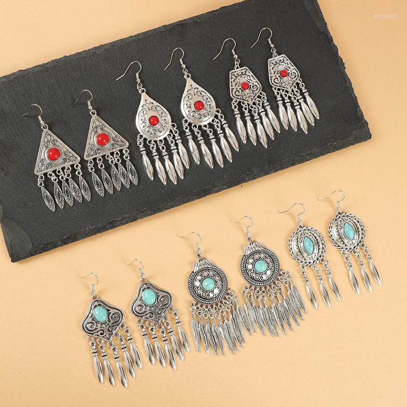 

Dangle Earrings Ethnic Style Tassel With Nature Long Bohemian Female Exotic