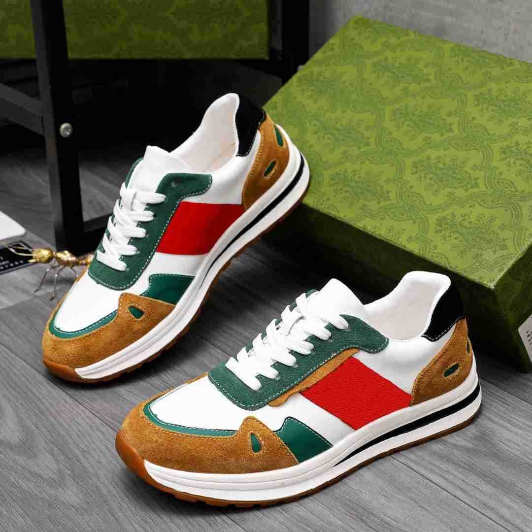 

Fashion G Mens Sneaker Trainer Shoes Luxury Designer Embroidery Small Bee Genuine Leather Casual Outdoor Comfortable Sports Shoes 39-44