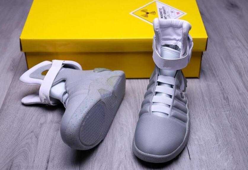

Basketball Shoes Mags Boots Glow In The Dark Lighting Grey Marty Mcflys With Box Authentic 2020 Air Mag Back To The Future Marty Mcfly 'S, Us5.5