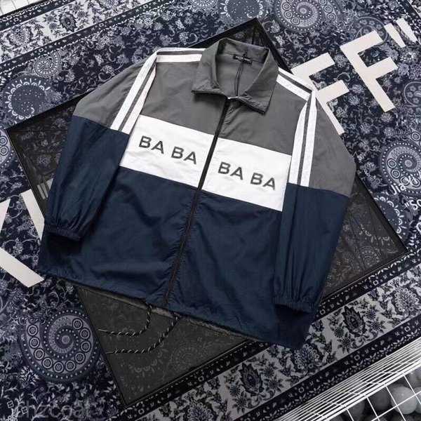 

Men' and Women' Paris designer Pizex zipper jacket Oversize Skin Coat Cool Windproof B letter -XL SIZE N422, White