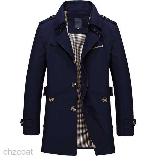 

Men's Jackets Mens Business Jacket Autumn Men Long Cotton Windbreaker Overcoat Male Casual Winter Trench Outw 3MZY, Wish2021lightkhaki