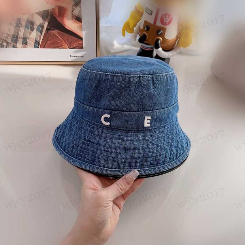 

designer cap cowboy bucket hat men women fisherman hat canvas letter stingy brim hats women summer sunhats with 3 colors, Blue