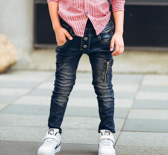 

Jeans Autumn Denim Pants Boys Jeans Kids Fashion Trousers Casual Children Clothing Boy Pencil Pants 3-14years 230413, Blue