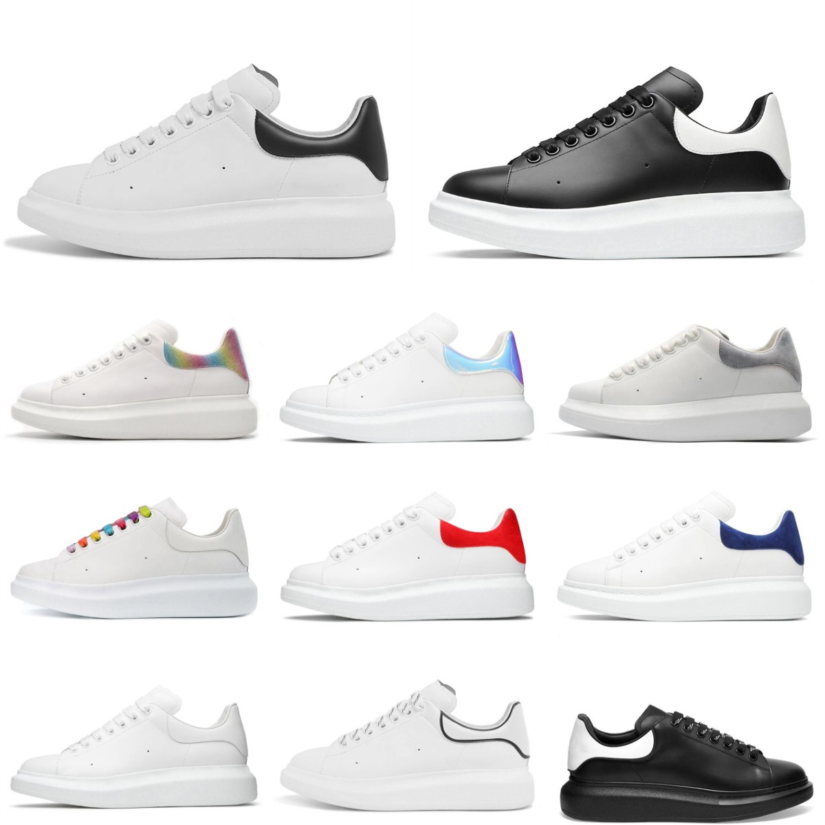 

Designers Oversized Sports Shoes White Black Leather Velvet Espadrilles Trainer Men Women Flats Lace Up Platform Increased AlexANders Mc QuEEns McquEEns Sneakers, Please contact us