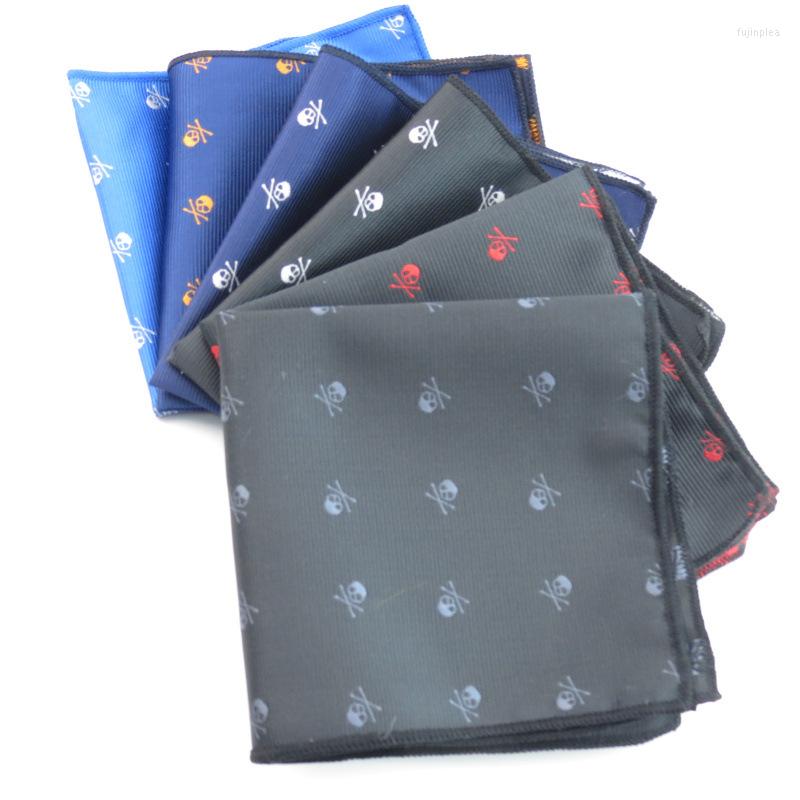 

Bow Ties Men Skull Jacquard Pocket Square Necktie Chic Handkerchiefs Bowtie Women Wedding Business Polyester Chest Towel Hankies Tie