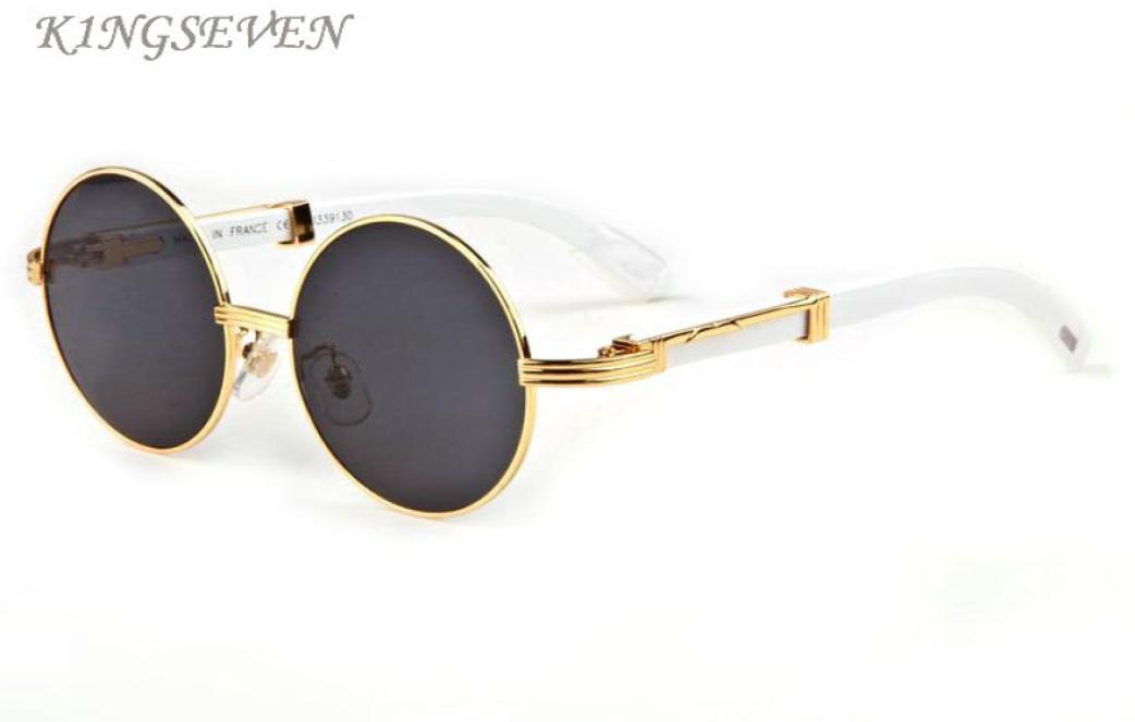 

fashion rimless round sunglasses mens bamboo wood sunglasses summer styles buffalo horn glasses for men clear lens with original c7424458
