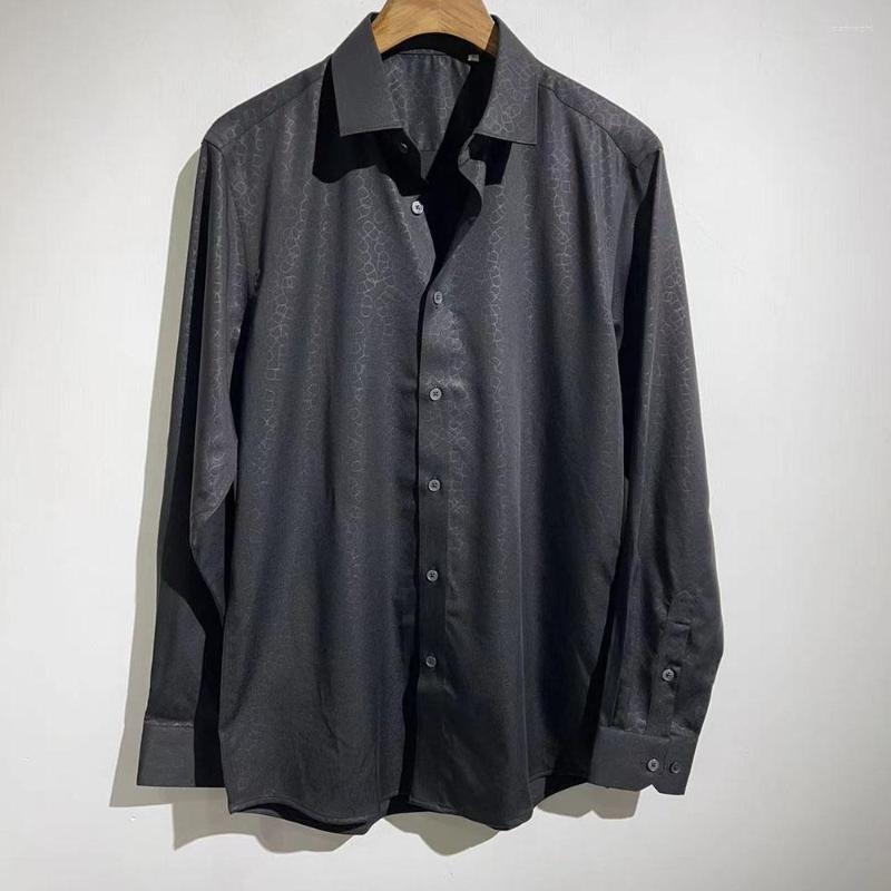 

Men's Casual Shirts 2023ss Fashion Quality Versatile Business For Men Long Sleeve Button Down Streetwear Clothing Clothes, Black